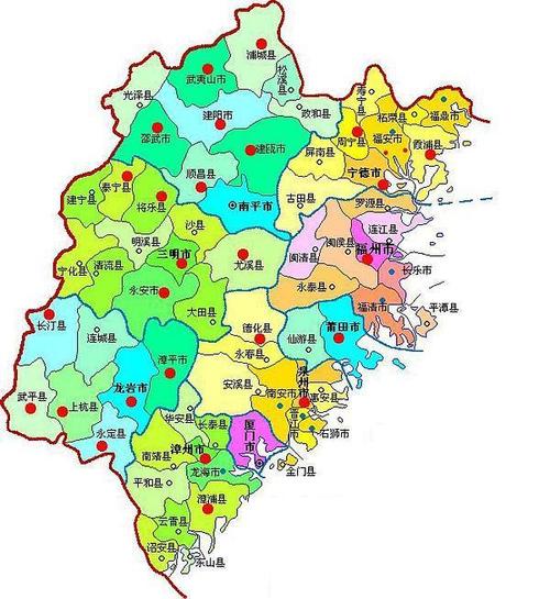 福建政区图