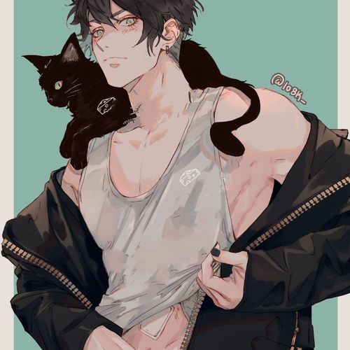 画集|1o8k 动漫帅气美男子画集cg绘画参考男生头像