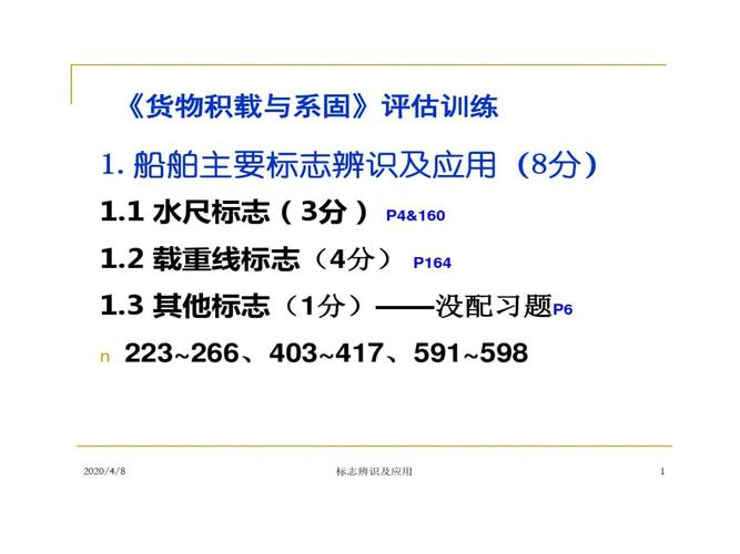 船舶水尺标志和载重线标志识读.ppt 31页