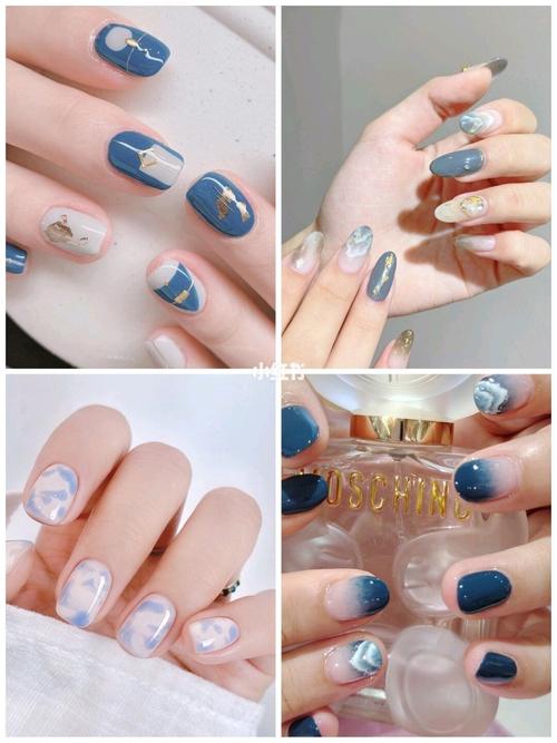 今天来一波冷色系美甲吧_冷色_气质搭配_秋天去哪玩_亲手晒美甲_美妆