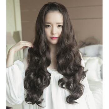 假发女大波浪长卷发半头套自然女士假发套长卷长发卷发发套自然黑发网