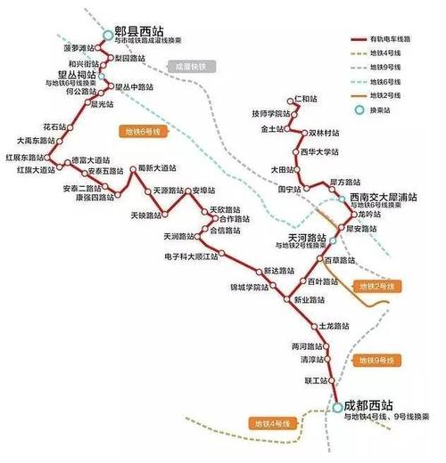 看看有轨电车蓉2号线经过哪些地方~2018年上半年就通车了!