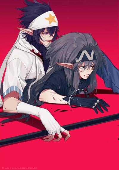 佩:雷狮老大,我和帕洛斯穿的是情侣服哦. 帕:(害怕.