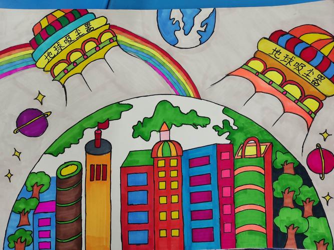 三曹路小学"创新 环保 和谐"科幻画获奖作品展
