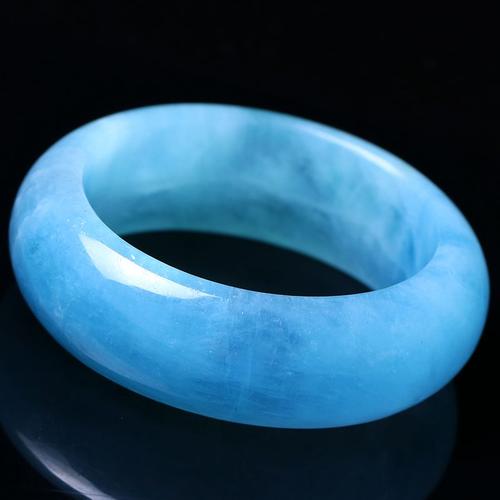 76.82g 52mm天然冰种海蓝宝手镯 52mm