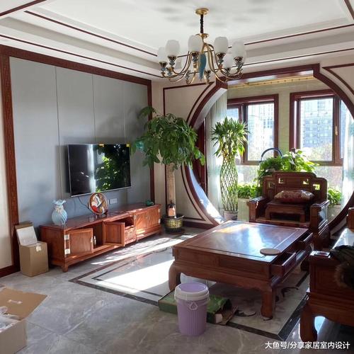 装修新中式,完工后真心漂亮,门洞改圆形,邻居看了都眼红!晒晒