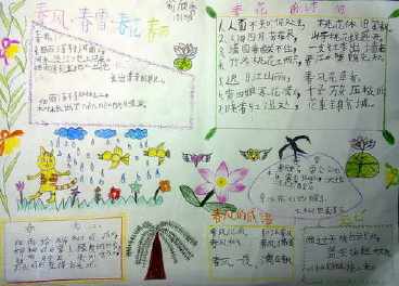 春雨这首诗的手抄报 古诗的手抄报