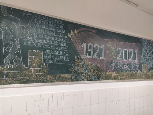 武胜县街子初中开展以"学党史,颂党恩,跟党走"为主题的黑板报评比活动