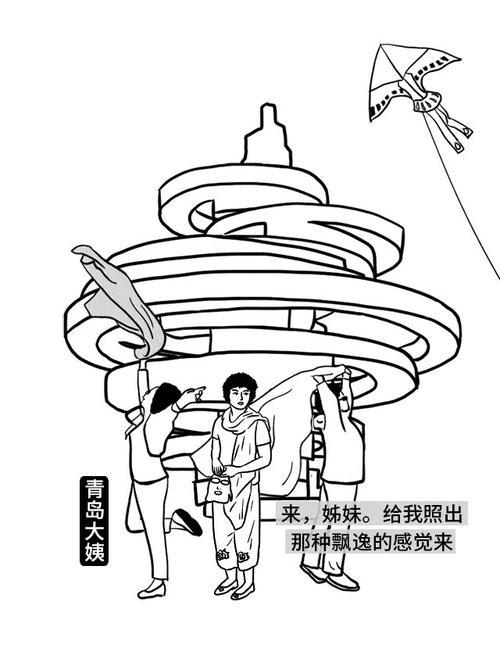 青岛人物简笔画