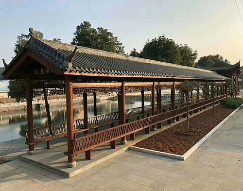 防腐木长廊-陕西良生缘古建-防腐木长廊图片