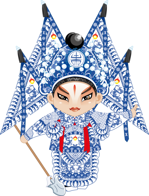 50张可爱的京剧角色卡通小人高清png图片素材下