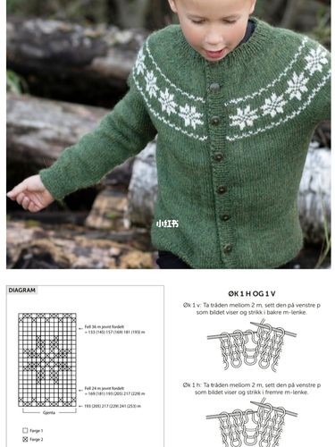 雪花7615开衫提花雪花7615毛衣图解_开衫_毛衣_编织_棒针编织