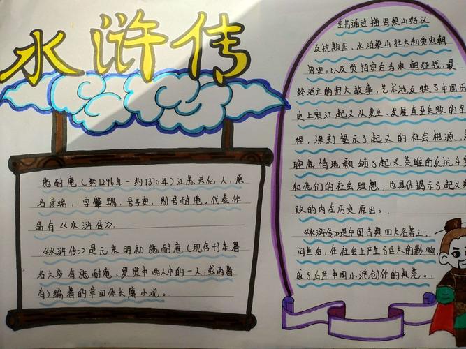《水浒传》手抄报