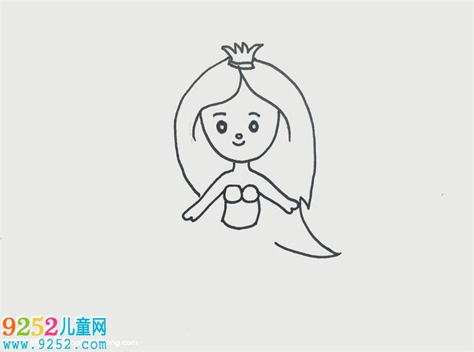 简单美人鱼的画法美人鱼简笔画教程