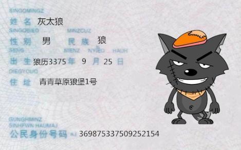 喜羊羊:羊羊们和灰太狼的身份证,沸羊羊显老,懒羊羊比