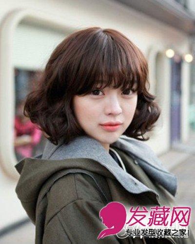 时尚可爱韩式短卷发发型 短发特别显气质(6)