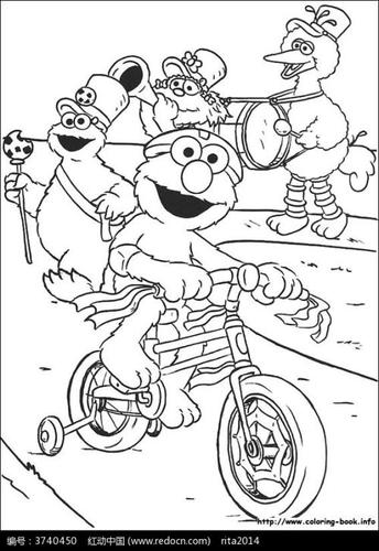 简笔画小动物们骑车比赛