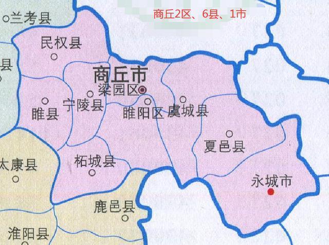 商丘9区县人口一览:永城市158万,睢阳区86万