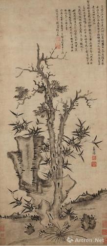 明代&middot;王绂 《枯木竹石图轴》
