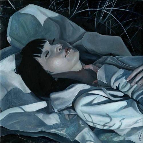 美女画家笔下的少女虽抑郁,但很美,无数人直呼:像看一