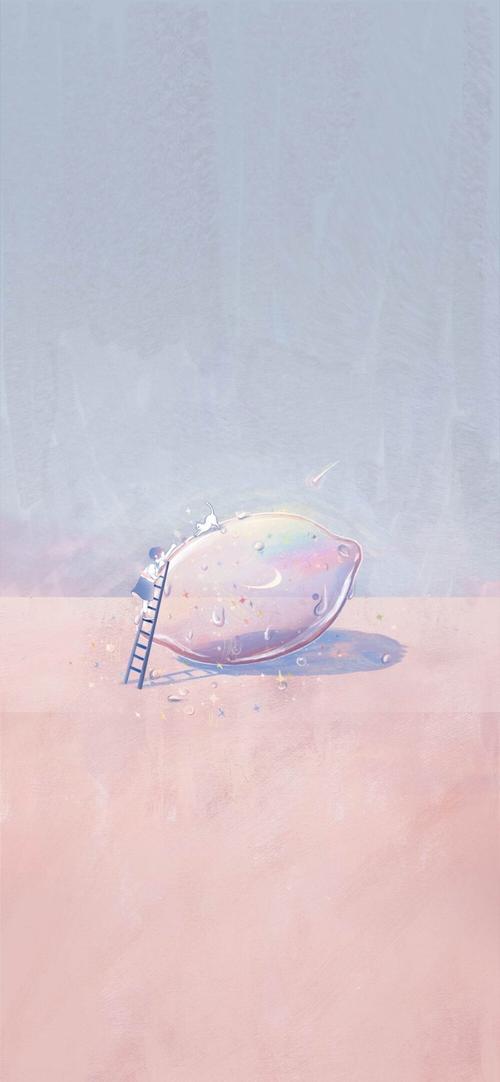 cr:@maoi猫矮 渐变纯色/手绘壁纸/聊天背景/小清新ins/油画插画/锁屏