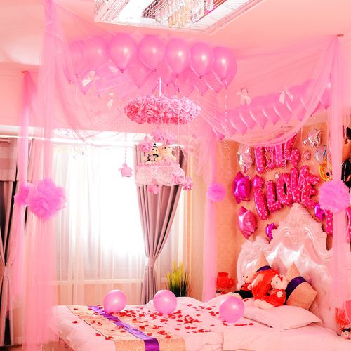 卧室婚房墙布置创意拉花新房婚礼浪漫韩式新婚装饰房间结婚庆用品