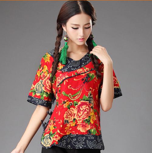 新款原创民族风绣花女装 复古改良中式服装刺绣唐装长款上衣