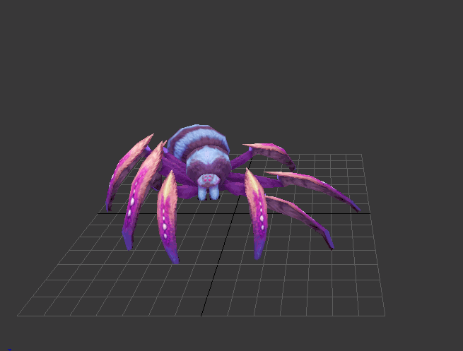 3dmax长毛蜘蛛动画bip骨骼动作