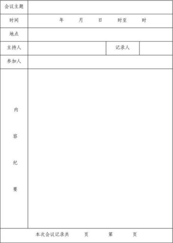 安全生产会议记录表