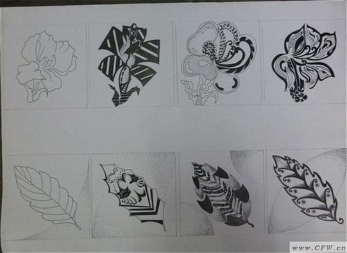 花卉变形-图案设计设计-服装设计