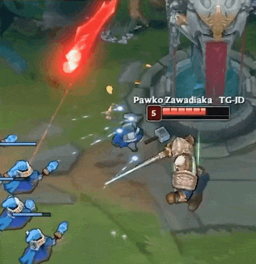 lol每日gif第29期: 防御塔这刀补得好呀