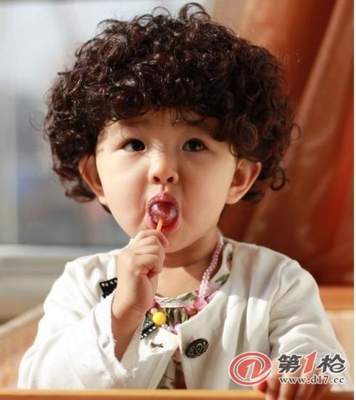 可爱卷发假发宝宝 满头卷短卷发儿童爆炸头表演道具婴儿假发批发