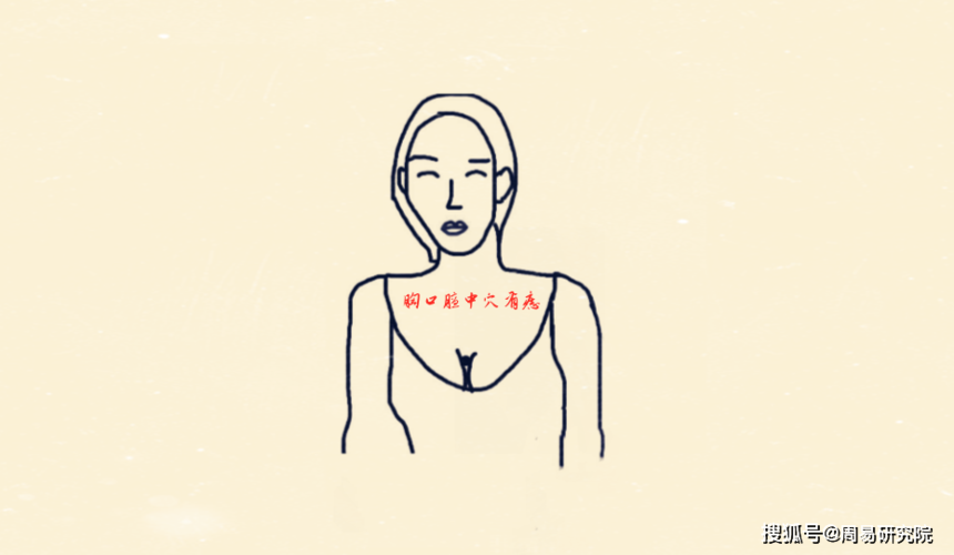 四,胸口膻中穴有痣:奸诈狡猾