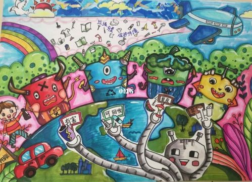 垃圾分类绘画作品