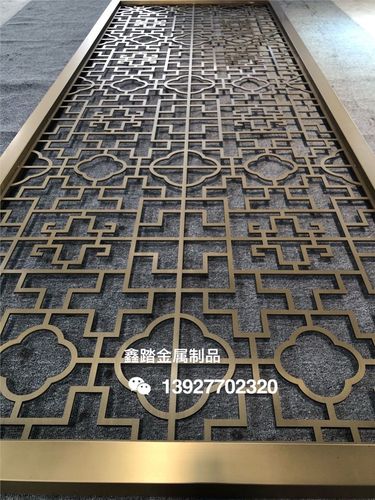 赤峰酒店新款不锈钢激光镂空屏风玄关不锈钢镂空雕花屏风制作要点总结