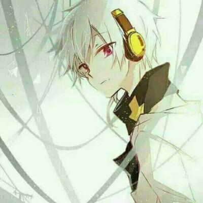 二次元带耳机男生头像