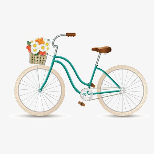 手绘自行车矢量图