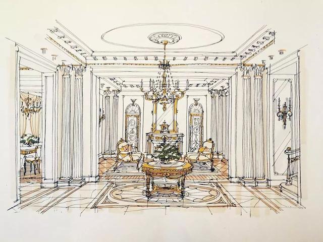 「手绘」手绘欧式技法表现:线条粗糙,表现奢华!