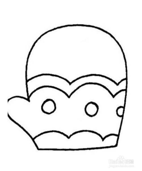 我喜欢的小手套简笔画