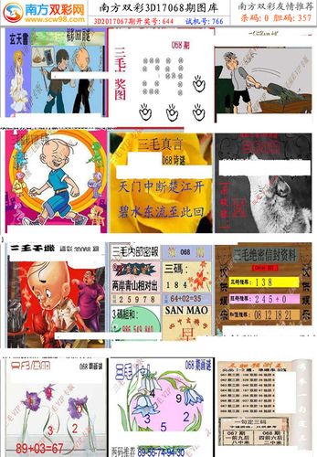 3d068期福彩3d三毛系列图