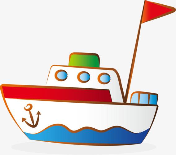 矢量手绘游艇-卡通手绘免抠素材-社稷网免抠元素素材