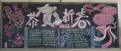 小学春节黑板报 春节黑板报图片素材
