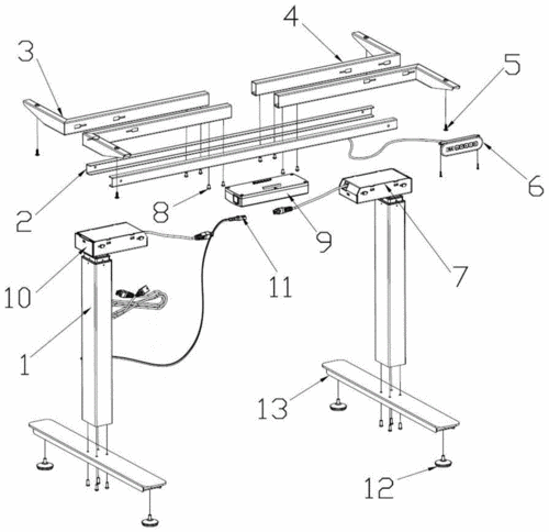 一种快速安装式模块化电动升降桌的制作方法