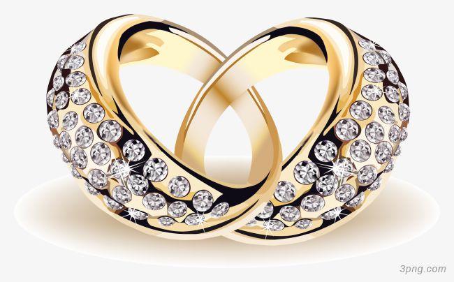 矢量钻石戒指png素材透明免抠图片-卡通手绘