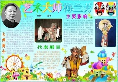 梅兰芳手抄报