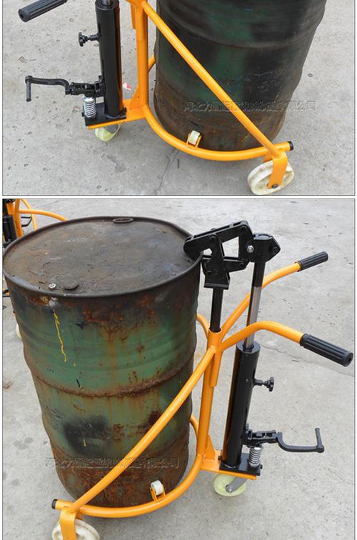 力霸起重脚踏式液压油桶搬运车/塑料桶升高车/手推车/圆桶运输车