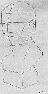 石膏像素描步骤(一)