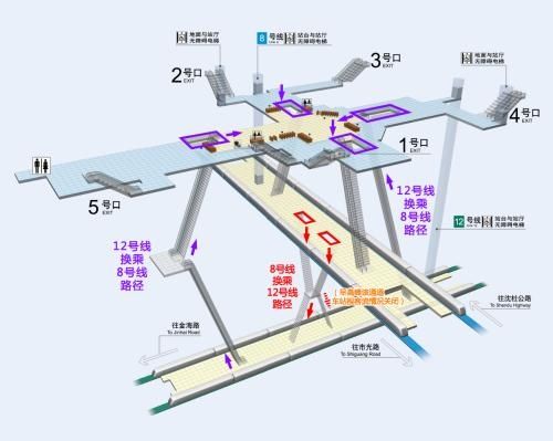 太原南站换乘站示意图