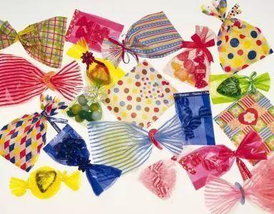 彩色糖纸简笔画