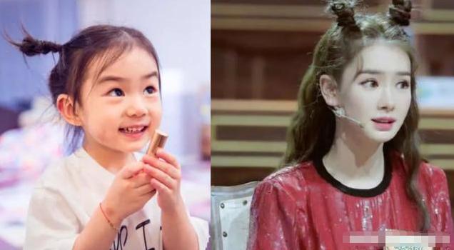 看了戚薇童年照对比lucky,简直傻傻分